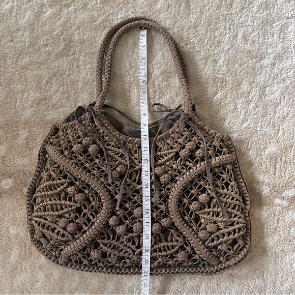 Made On Earth For David & Scotti Brown Macramé Boho Bag - Picture 6 of 11